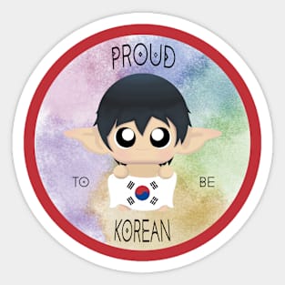 Proud to be Korean (Sleepy Forest Creatures) Sticker